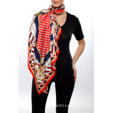 201 New Designed 90X90 Square Silk Scarf